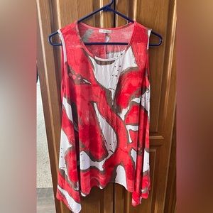 Jodifl Womens Shark Bite Tunic Top Size Medium.